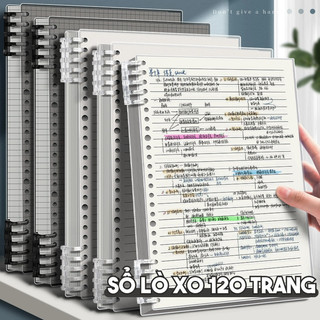 Sổ còng hiện đại A5 B5, kiểu dáng tối giản, chất liệu nhựa bền, 120 trang giấy trắng tự nhiên, phù hợp với mọi