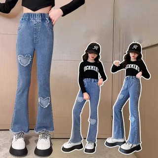 QuầN Jeans ốNg Loe Phong CáCh HàN QuốC MớI, ThíCh HợP Cho Bé GáI Từ 5 12 QuầN ốNg RộNg Cho Bé GáI