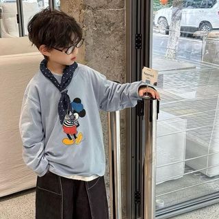 [DOU DOU KID] DT31 Áo Phông Mickey cho Bé Trai từ 15-45kg,Chất Cotton hữu cơ Chính Phẩm