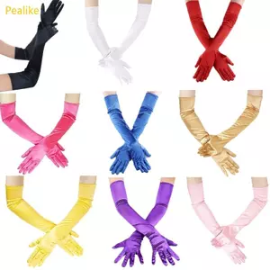 Pealike Satin Găng Tay Dài Cho Nữ Trang Trọng Satin Găng Tay Cưới Găng Tay Tiệc Găng Tay Biểu Diễn Găng Tay Prom Găng Tay Danc