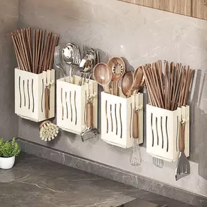 VFZ 1 Dụng Cụ Nhà Bếp Ra-Multifunctional Thoát Nước Chopsti Giá Đỡ, Hộp Bảo Quản Dao Kéo Treo Tường Hoặc Độc Lập, Nhựa OTE