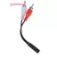 Cáp âm thanh 2in1 3,5mm đến 2rca cáp chuyển đổi âm thanh đầu sen đôi cáp av