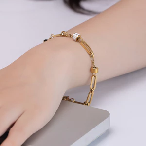 Lắc Tay nữ mạ vàng cao cấp, phong cách cá tính, trẻ trung, Statement Chain - DOJI