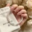 Pháp Ngôi Sao Năm Cánh Zircon Mặt Dây Chuyền Vòng Tay Ngọc Trai Nữ Giả Shijia Vòng Tay Ngọc Trai Retro Vòng Tay Thời Trang Cao Cấp