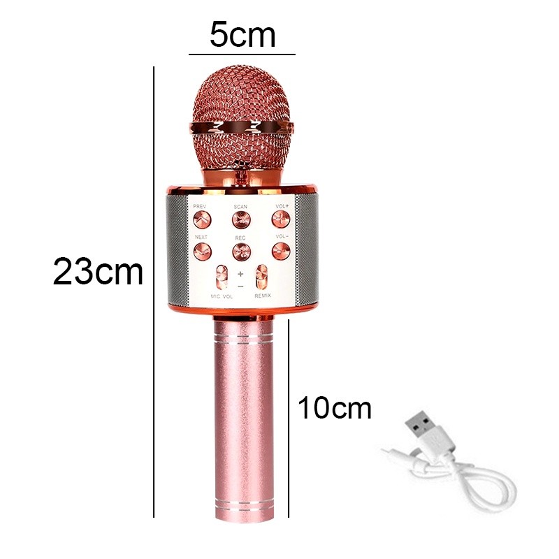 Micro karaoke bluetooth không dây, Mic hát karaoke không dây，Loa karaoke mini di động  áp dụng cho nhiều thiết bị