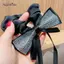 AqToCna Mới Bling Pha Lê Kim Cương Giả Nơ Scrunchies Dây Buộc Tóc Cho Nữ Cô Gái Tóc Streamers Đuôi Ngựa Giá Đỡ Phụ Kiện Tóc AqToCna