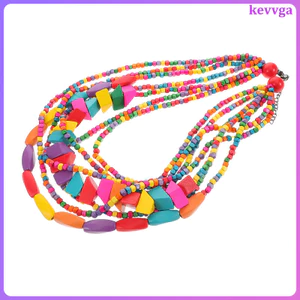 Chunky Vòng Cổ Trang Sức Cho Nam Tuyên Bố Đính Hạt Boho Nhiều Màu Sắc Dây Chuyền Nữ kevga
