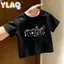Áo thun bé gái có thể in hoa tay ngắn cổ tròn mùa hè cho bé mặc thường ngày