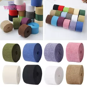 YOFFOR 10M Ruy băng bố đay Đồ thủ công DIY Chất lượng cao Đồ dùng dự tiệc Đóng gói