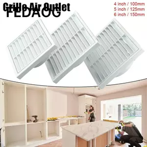 FEDAOG 1 Cái Ổ Cắm Ống Xả Không Khí Tươi, Trần Tường Nhựa Lưới Tản Nhiệt Không Khí, Vỏ Lưới Tản Nhiệt Trắng Đường Ống Thông Gió Điều Hòa Ổ Cắm