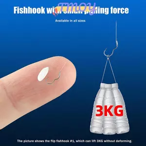 TMOY 12 Cái / Pa Bền Thép Carbon Cao Barbless Fishhook Tự Động Lật Fishhook Cho Bass Cá Chép Móc Câu Phụ Kiện TMOY