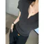 🔥có hàng sẵn🔥áo polo nữ áo thun cổ bẻ nữ áo phong cách hàn quốc nữ Trí Thông Minh Cao Cổ Chữ V Slim-fit Vai Ngắn Tay Áo Thun Nữ Mùa Hè Ve Áo Ice Silk Kn