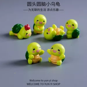 Hoạt Hình Mới Rùa Nhỏ Nhựa Thủ Công Động Vật Đồ Trang Trí Xe Ô Tô Rêu Trang Trí Mọng Nước Đồ Trang Trí Nhỏ