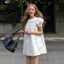 Mùa Xuân Mùa Hè Phong Cách Pháp Cổ Búp Bê Nhật Bản Váy Trắng Nhỏ Phong Cách Preppy Ngọt Ngào Cô Gái Nóng bỏng Thiết Kế Niche Eo hẹp Ôm Hơn Nhìn Đầm Giữa Chiều Dài Nữ