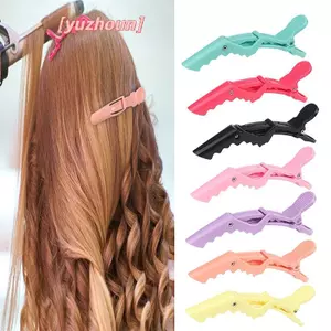 Bộ 6 Kẹp Tóc Cá Sấu Nhựa, Kẹp Tạo Kiểu Chuyên Nghiệp Salon, Phụ Kiện Tóc