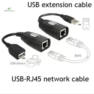 Bộ mở rộng USB Ethernet RJ45 Cat5e / 6 Cáp LAN Bộ mở rộng qua bộ lặp mới