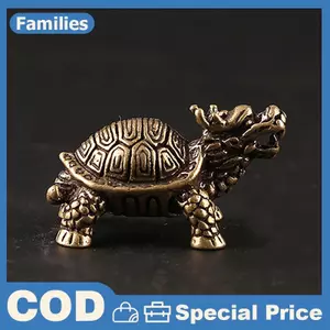 3D Đồng Rồng Rùa Đúc Tượng Động Vật Mini Kim Loại Hình Trang Trí Nhà Máy Tính Để Bàn Thủ Công Điêu Khắc Cảnh Quan Trang Trí Quà Tặng