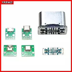 Bộ chuyển đổi YRBWD Micro USB sang Type-C, Đầu nối USB Mini sang Type-C sạc nhanh 5PIN, Bộ chuyển đổi cổng sạc thay thế DIY chuyên nghiệp Sửa đổi Bảng sửa chữa điện thoại
