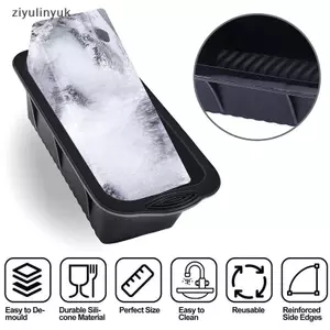 Ziyulinyuk Cực Lớn Khuôn Làm Đá Silicon Lớn Ice Blo Khuôn Làm Đá Viên Có Thể Tái Sử Dụng Lớn Đá Khay Tắm Đá Máy Làm Lạnh Cho Gia Đình VN