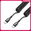JASMINE 120W USB Type C Cáp Sạc Nhanh 6A Lò Xo Kính Thiên Văn Cáp Sạc Xe Hơi Tốc Độ Cao Cáp Dữ Liệu Sạc Phụ Kiện Điện Thoại JASMINE