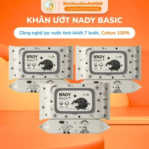 Khăn ướt Nady Basic Khăn ướt không mùi Organic Cotton 100 tờ - Bunbon Shop