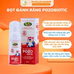 Bọt Đánh Răng Pozo Giúp Ngăn ngừa Sâu Răng, Viêm Nướu, An Toàn Khi Nuốt chai 60ml