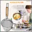 Mì Lọc Giỏ Mì Inox Đa Năng Giỏ Phục Vụ Nhà Bếp Lọc Drainer Dụng Cụ Nhà Bếp