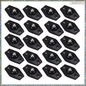 20 Chiếc Mini Xoay Bánh Xe Nội Thất Bánh Xe Tự Dính Bánh Xe 360°Bánh xe Mini đa năng có bóng lăn màu đen