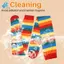 Tất sọc cầu vồng đầy màu sắc trên đầu gối Chú hề sọc trang phục Vớ cao cho các bữa tiệc Cosplay Halloween