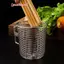 Thép không gỉ Chopstis Giá Đỡ Dao Kéo Dụng Cụ Sắp Xếp Drainer Tròn Chopsti Lồng Nĩa Thìa Bảo Quản Flatware Sấy Ra