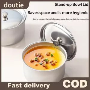 Doutie 1 / 3 / 5 Chiếc Bát Trứng Hấp Bằng Thép Không Gỉ Ramen Cơm Trái Cây Salad Stew Bát Có Nắp Cốc Canh Hộp Đựng Thực Phẩm Nhà Bếp Bộ Đồ Ăn VN