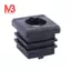 Nắp ống vuông Đầu ống Chèn phích cắm M8 Chủ đề 20x20mm 20 chiếc Đen
