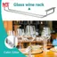 Giá đỡ cốc rượu sâm panh thủy tinh có vít (Bạc)