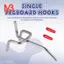 25x Móc Chốt Đơn Bảng 50mm Bảng Slat Tường Bán Lẻ Màn Hình Cửa Hàng Peg Phù Hợp Với 25mm