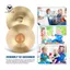chũm chọe tay Mini bằng đồng thau 7cm / 2.75 Inch chũm chọe ngón tay 1 đôi trống luyện tập cầm tay cho nhạc cụ Orff
