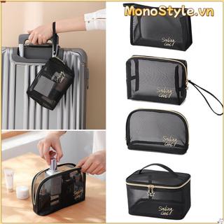 MONOSTYLE 1 / 5 Cái Túi Đựng Mỹ Phẩm Lưới Di Động Dung Tích Lớn Nhà Vệ Sinh Tổ Chức