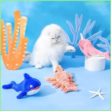 RAN Điện Tử Sang Trọng Mèo Đồ Chơi Nhảy Mèo Đồ Chơi Đuôi Nhồi Bông Đồ Chơi Sang Trọng Đồ Tương Tác Đồ Cho Mèo Trong Nhà