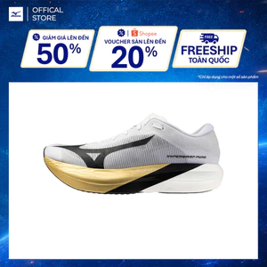 Giày Chạy Bộ UNISEX HYPERWARP PURE - Trắng Đen Vàng - J1GC267501