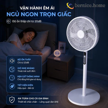 Quạt Cây Đứng 7 Cánh Điều Khiển Từ Xa – Quạt Điện Cây Đứng Đế Nặng Chống Đổ,vận hành siêu êm ,Hẹn Giờ 9H, 8 Tốc Độ