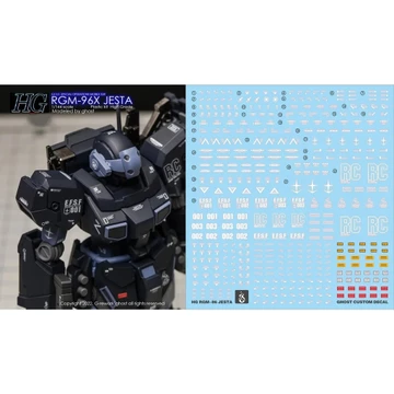 Đề Can Mô Hình Cho HG 1 / 144 RGM-96X JESTA Bộ Dụng Cụ Mô Hình Ma Decal Tùy Chỉnh Màu Huỳnh Quang Dán Nước Cho Mô Hình Sở Thích Dụng Cụ DIY