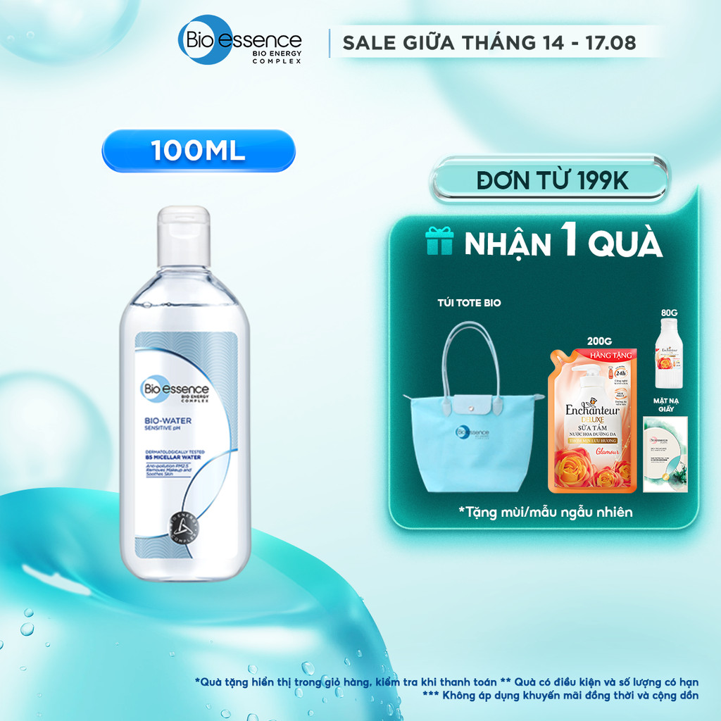 Nước tẩy trang phù hợp da nhạy cảm pm2.5, Bio-Essence Bio-Water 100ml