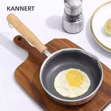 Chảo chống dính KANNERT, Chảo chiên bề mặt chống dính bằng thép không gỉ, Chảo chống dính không tráng phủ cắm trại ngoài trời