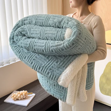 Dày Jacquard Thoải Mái Cotton Len Cừu Len Chăn Giữ Ấm Sữa Len Giường Sofa Chăn Ngủ Chăn Chăn Chăn Chăn Chăn Chăn Chăn JJ