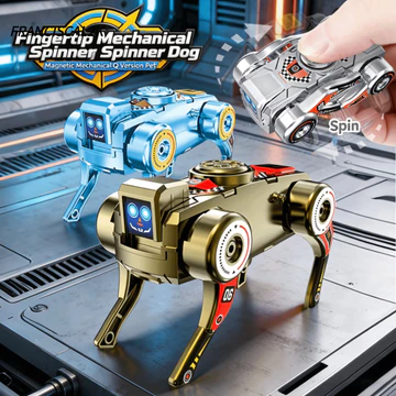 FRANCISCAL2K Fidget Spinner Đồ chơi chó robot xoay phong cách cơ học, Cấu trúc hai hình thức Chuyển đổi thủ công Đồ chơi robot biến hình Đồ chơi giảm căng thẳng
