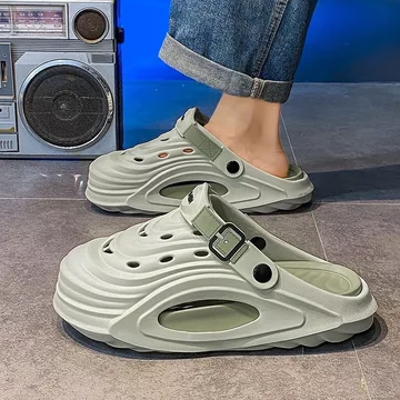 Phong Cách Mới Ngoài Lỗ Giày Nam Flip-Flops Giày Đi Biển Nam Dép Đi Biển Nam Dép Nam Dép Sandal Dép Nữ Mũi-Baotou Dép Nam20260831