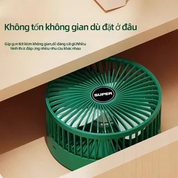 Quạt thu gọn đa năng SWIBLUE, 3 cấp gió mạnh nhẹ tùy ý, cấu trúc gấp gọn tiết kiệm không gian