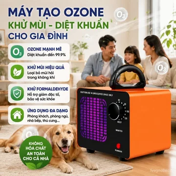 Máy tạo ozone khử mùi diệt khuẩn gia đình, khử formaldehyde nội thất mới, máy ozone khử trùng hiệu quả