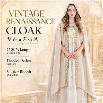 Áo Choàng Nữ Da Hươu Áo Khoác Lông Cừu Sân Khấu Trang Phục Nữ Áo Khoác Retro Ruy Băng Cạnh Phục Hưng Thời Trung Cổ Trang Phục W1683