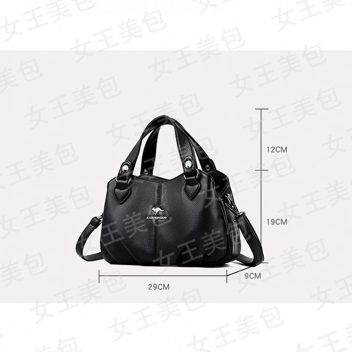 Women's Korean-Style Genuine Leather Backpack – Large – 6