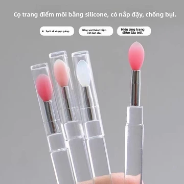Bàn chải môi silicon mềm, Mặt nạ môi chống bụi di động / Bàn chải lấp lánh, Dụng cụ trang điểm một đầu cho Son Tint, Son môi, Phấn mắt, Cọ trang điểm du lịch phấn mắt cọ tán son môi cọ trang điểm